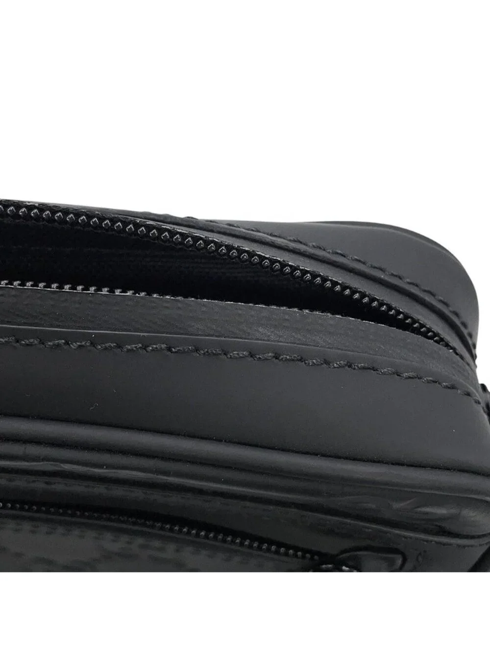 Gucci Shoulder Bag GG Rubber Effect Black